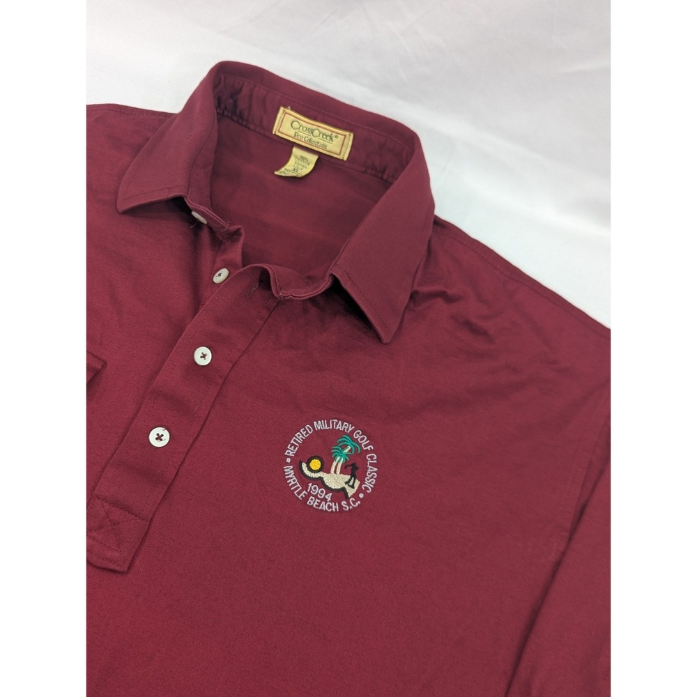 Vintage 1994‎ Cross Creek Pro Collection Retired Military Myrtle Beach SC Maroon